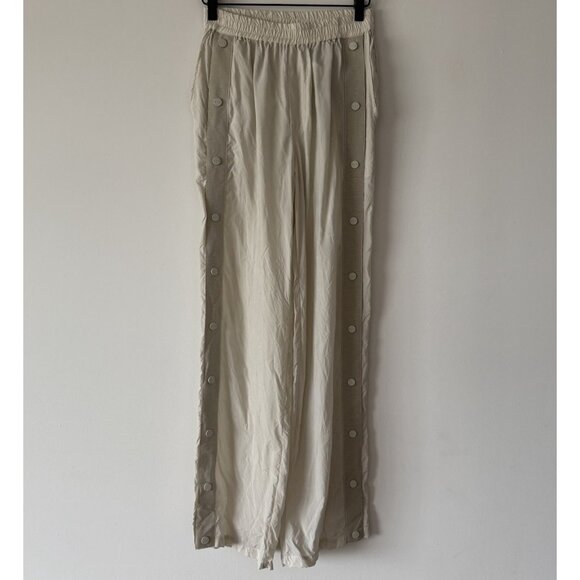 Artica Arbox Wide Leg Snap Closure Pants - Beige - US Size S Made In Italy READ - Picture 3 of 16